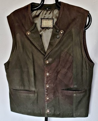 VEST VINTAGEITALLO TRACHTEN OKTOBERFEST DIRNDL TIROL GREEN MENS US 42 EU 52