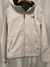 The North Face Men’s Medium White Rain Jacket Dry Vent Zip Up Hoodie