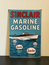 Sinclair Marine Gasoline Vintage Style Metal Sign
