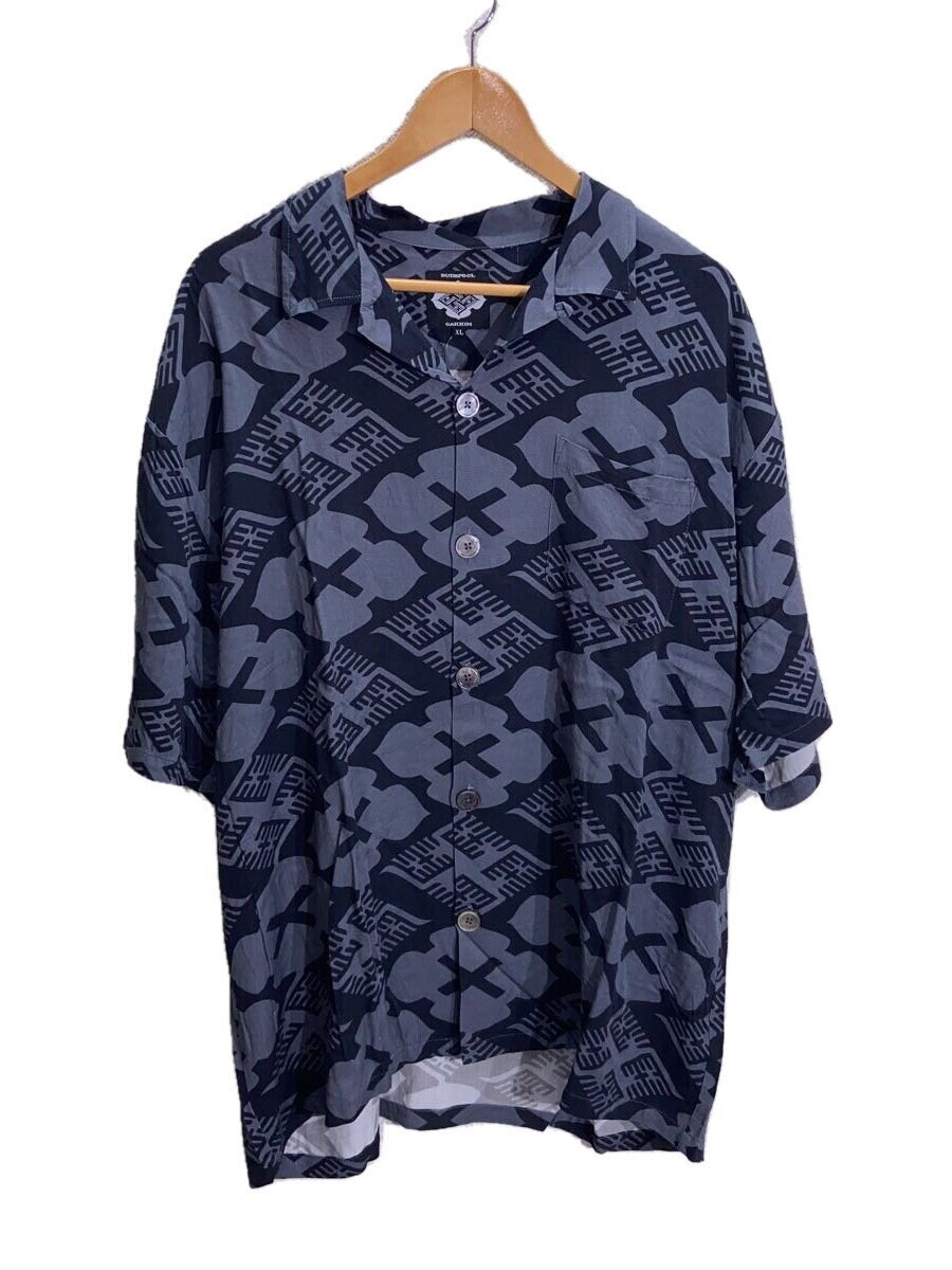 BUDSPOOL Short Sleeve Shirt XL Rayon BLK Total Pattern BUDSPOOL Short Sleeve Shirt XL Rayon BLK Total Pattern