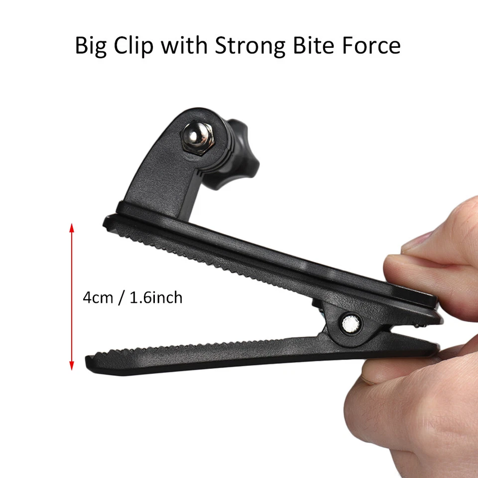 Clip de abrazadera fija para cámara deportiva giratoria 360° para Go Pro Hero Xiaomi Yi Cam E8T1 Foto 4 de 4