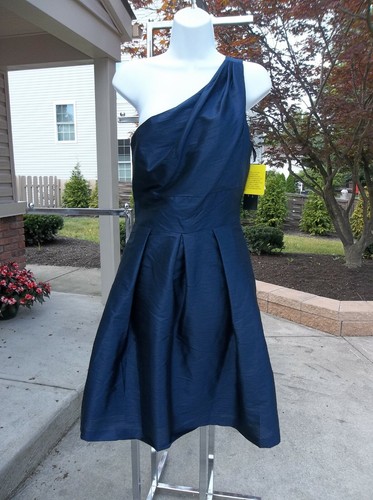 NWT ALFRED SUNG NAVY 1 SHOULDER FORMAL 