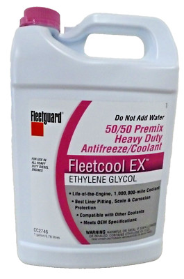 Fleetguard part# CC2746 Fleetcool EX EG 50/50 premix antifreeze/coolant