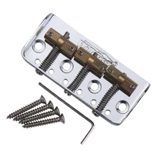 Wilkinson WTBS Short Telecaster Bridge with Brass Compensated 3-Saddles Silver