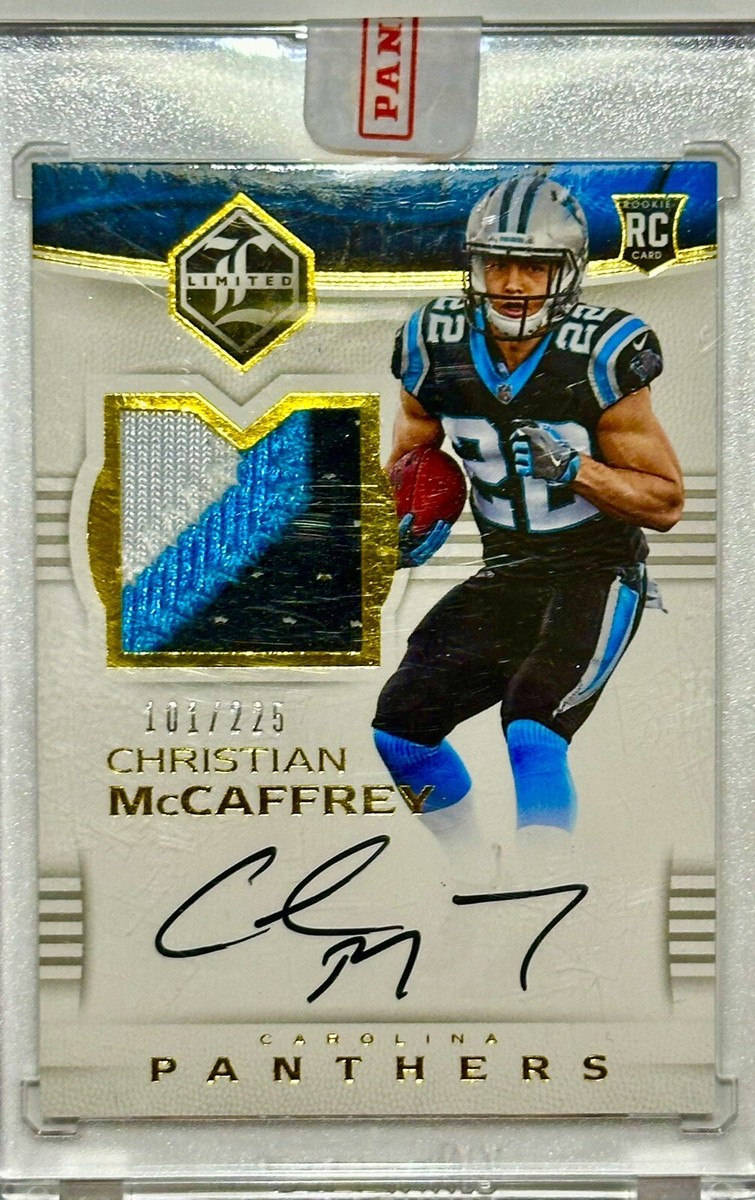 ✨2017 PANINI LIMITED CHRISTIAN McCAFFREY #107 RC 3 color PATCH