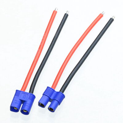 1pair EC3 Male Female DIY Tinned End 4'' 14AWG Silicone Wire RC Airsoft Battery