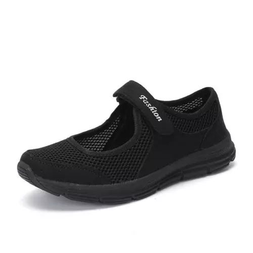 Women's Mary Jane Shoes Sport Lightweight Magic Tape Walking Non-slip Sneakers - Picture 13 of 43