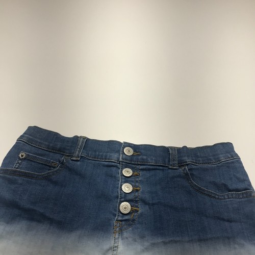 Thereabouts Shorts Girls Size 14 Exposed Button Fly Ombre Denim Shortie - Picture 3 of 13