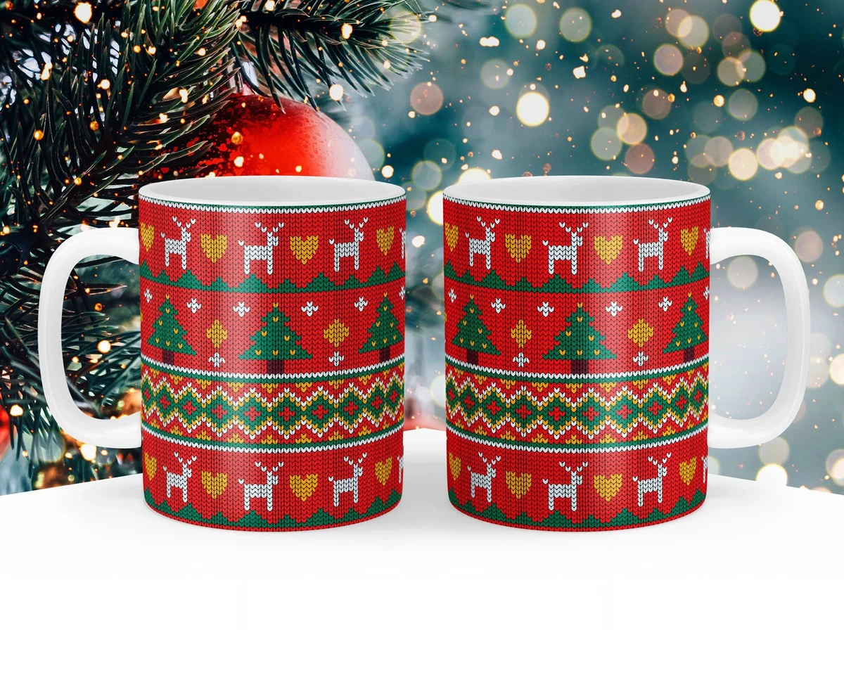 Ugly christmas sweater mug top