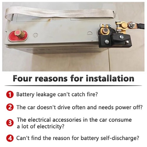 Car Battery Disconnect Isolator Cut Off Switch Universal Battery Terminal 12/24V - Picture 11 of 12