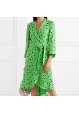 ganni Dainty Georgette Wrap Dress Classic 36 usa s