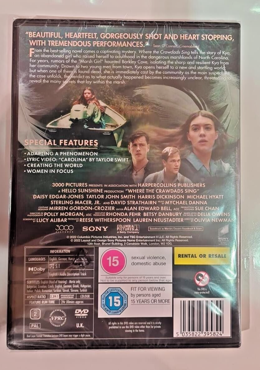 Sue Watch Dickinson Season WHERE THE CRAWDADS SING BRAND NEW