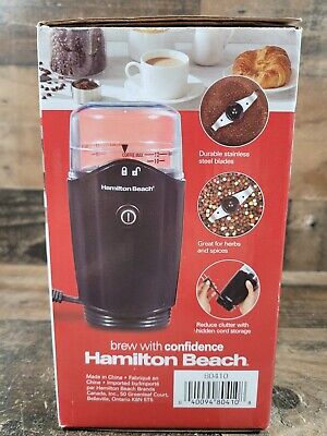 Hamilton Beach Coffee And Spice Grinder Black Stainless Steel