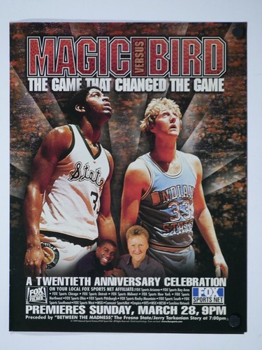 Magic Johnson & Larry Bird Vintage 20th Anni 1999 Fox Sports Original Print Ad - Picture 2 of 5