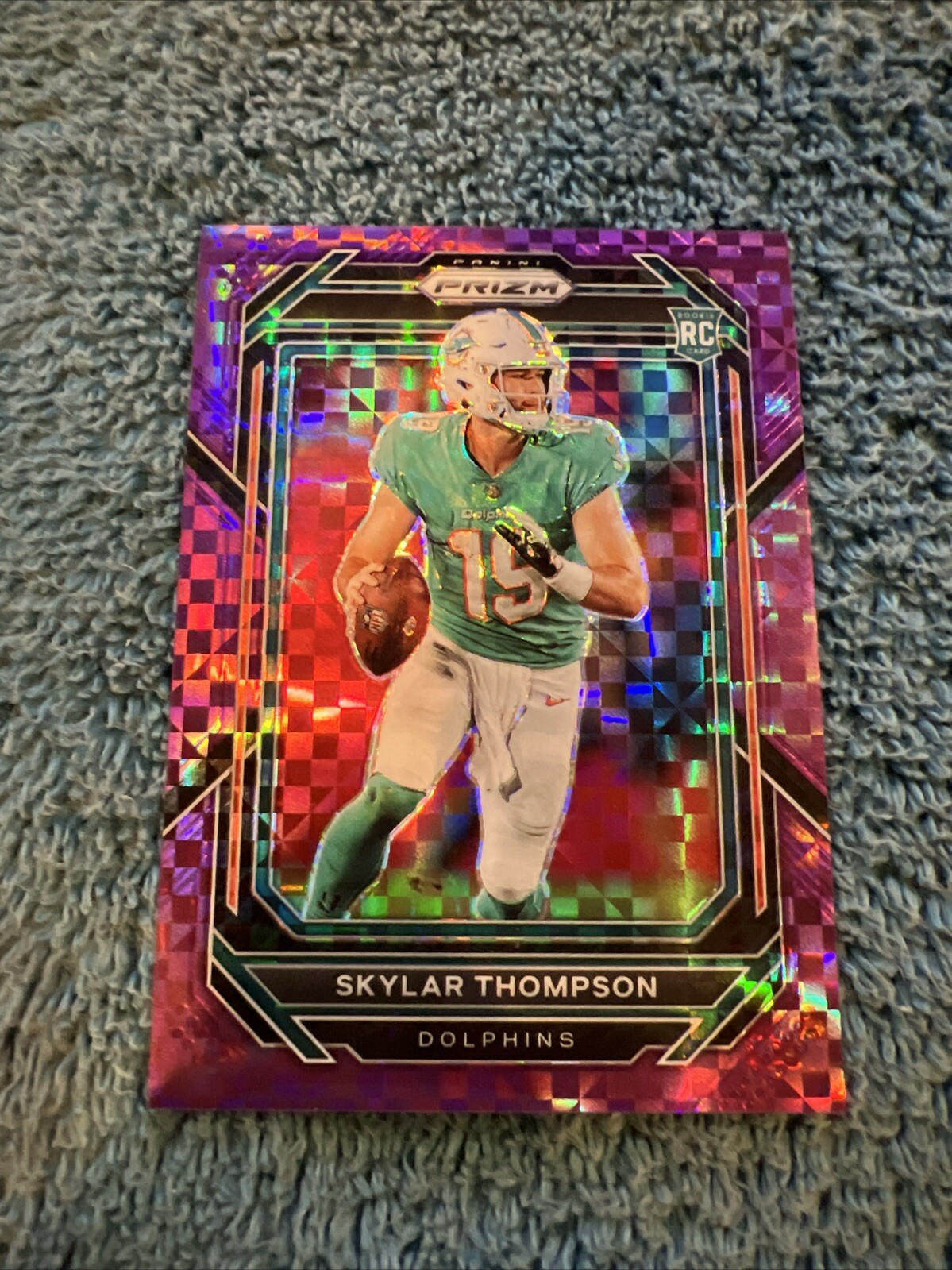 2022 Panini Prizm Rookie Purple Power Prizm #9/49 Skylar Thompson #354 Rookie