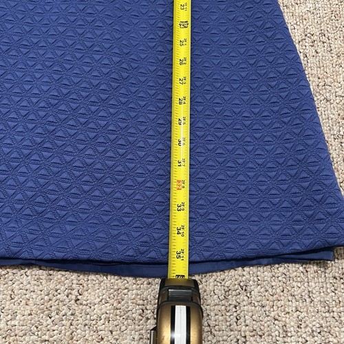 J Crew Blue Dress Size 8 Sleeveless A-Line V-Neck Textured Quilted - Picture 6 of 9