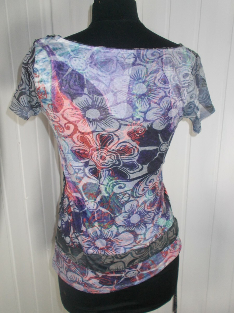 T SHIRTS Tunique Hauts papillons Taille 38/46 Blanc - Prêt-à T SHIRTS Tunique Hauts papillons Taille 38/46 Blanc - Prêt-à
