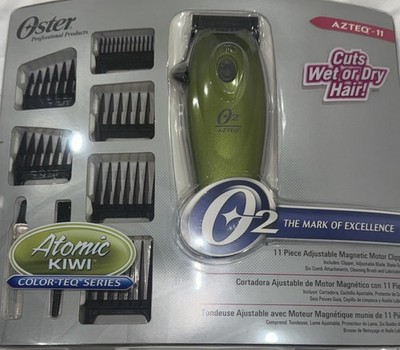 Oster Azteq 11 Clippers Pro Cuts Wet Or Dry Hair Atomic Kiwi Color-TEQ Series