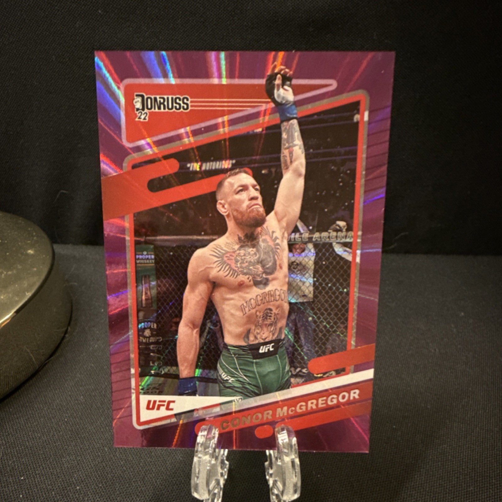 Panini 2022 Donruss UFC Conor McGregor Holo Purple Laser #27 MMA Card /99