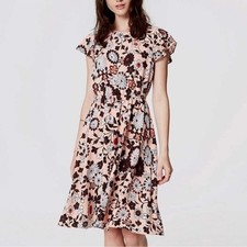 Loft Floral Ruffle Dress