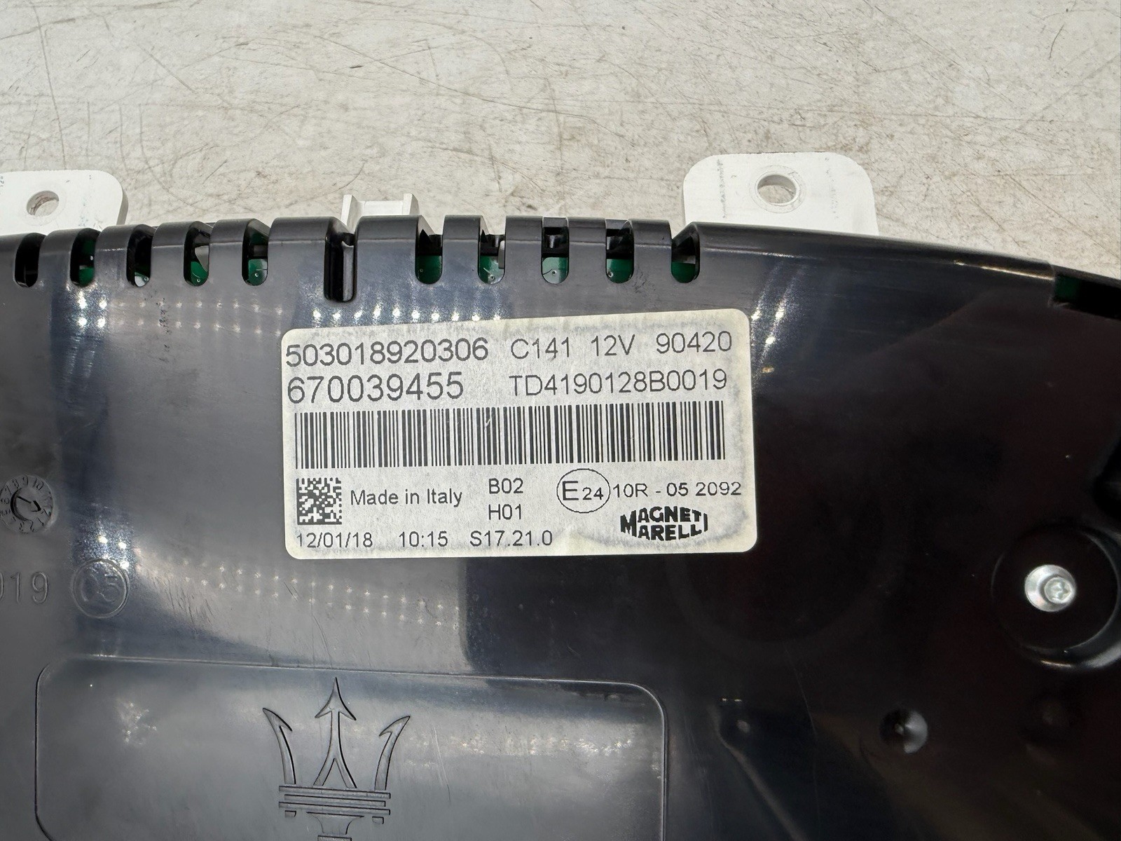 2017-2020 MASERATI GHIBLI Instrument Cluster Gauges Speedometer OEM 670109806