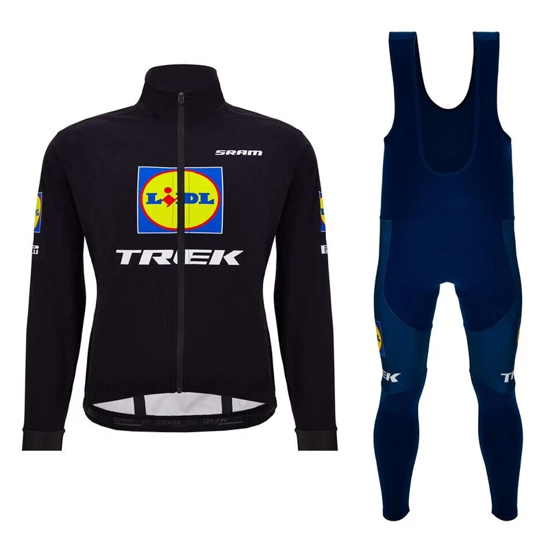 Equipo Hombre Lidl Ciclismo Manga Larga Jersey Babero Pantalones Ciclismo Babero Chaquetas