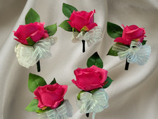 Hand Made pin on boutonniere Set 5 pieces