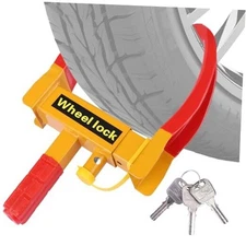 Car Trailer Wheel Lock Clamp, Universal Tire Locks, Heavy-Duty Anti Theft 