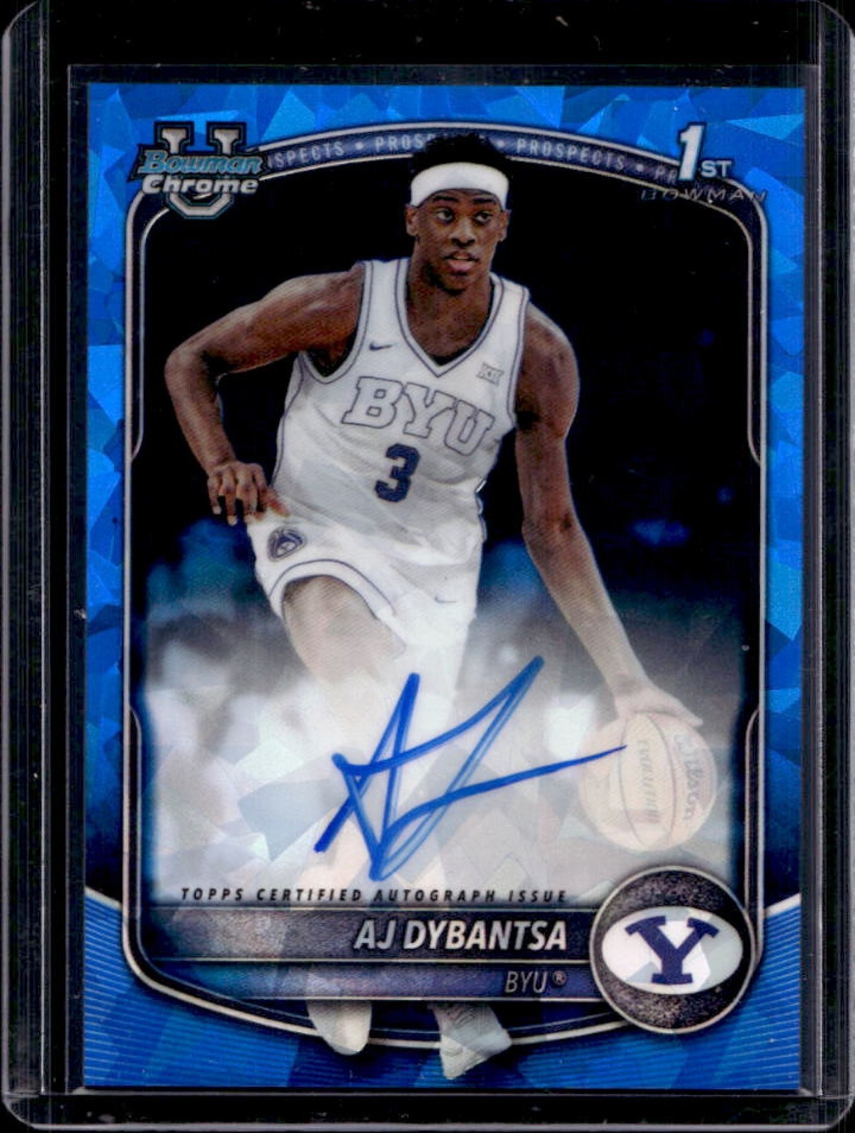 2025 Bowman Sapphire AJ Dybantsa Chrome Auto 1st Prospect #CPA-AD Cougars