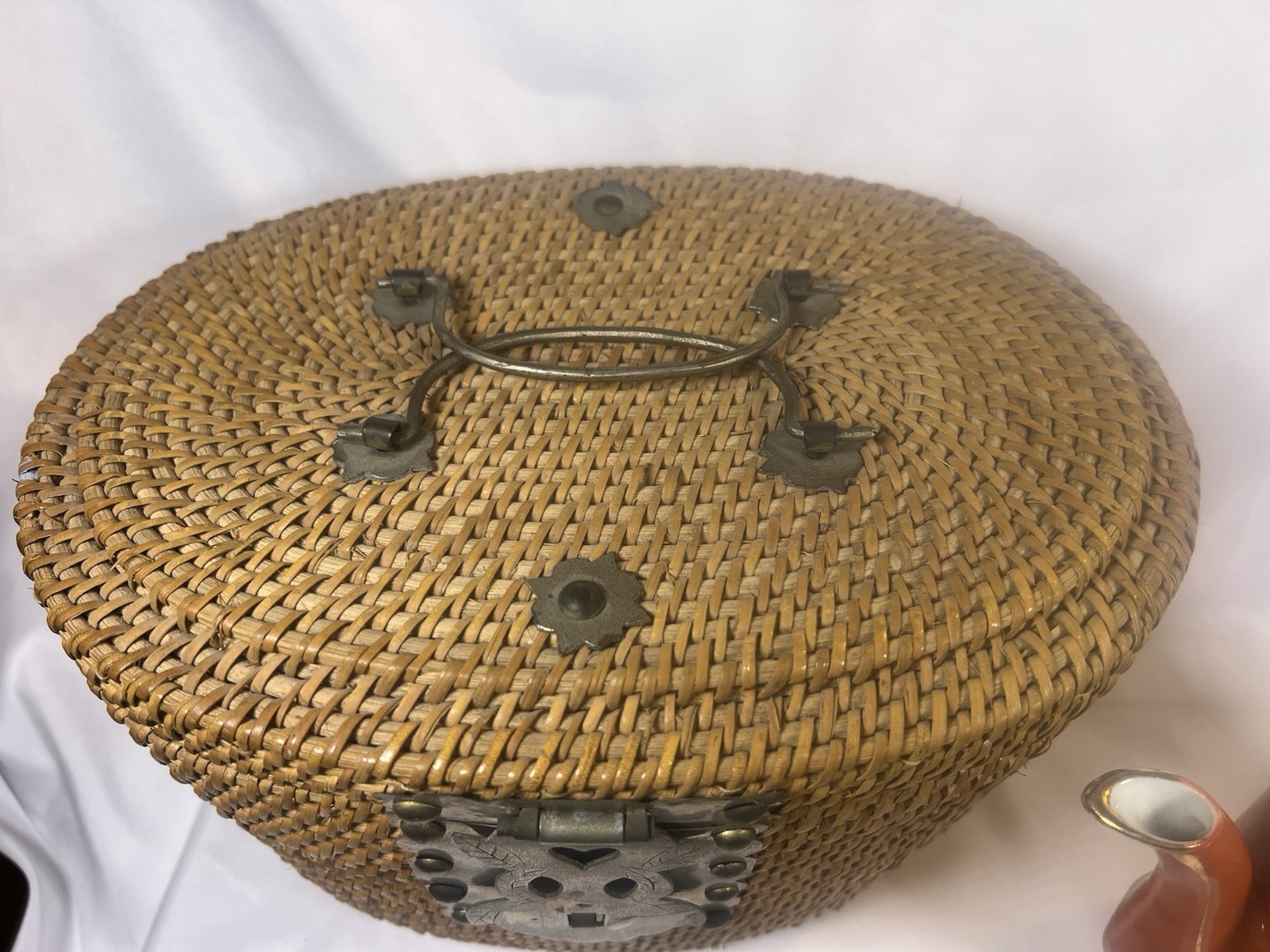 ATQ VTG Chinese Porcelain Jingdezhen Gild Crowned Crane Sand Red Glaze Tea Set