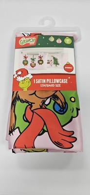 THE GRINCH Christmas Satin Pillowcase 1Pk Standard 20''x30'' Reversible