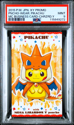 PSA 9 8 Pokemon Poncho Pikachu Charizard X Y Promo Japanese