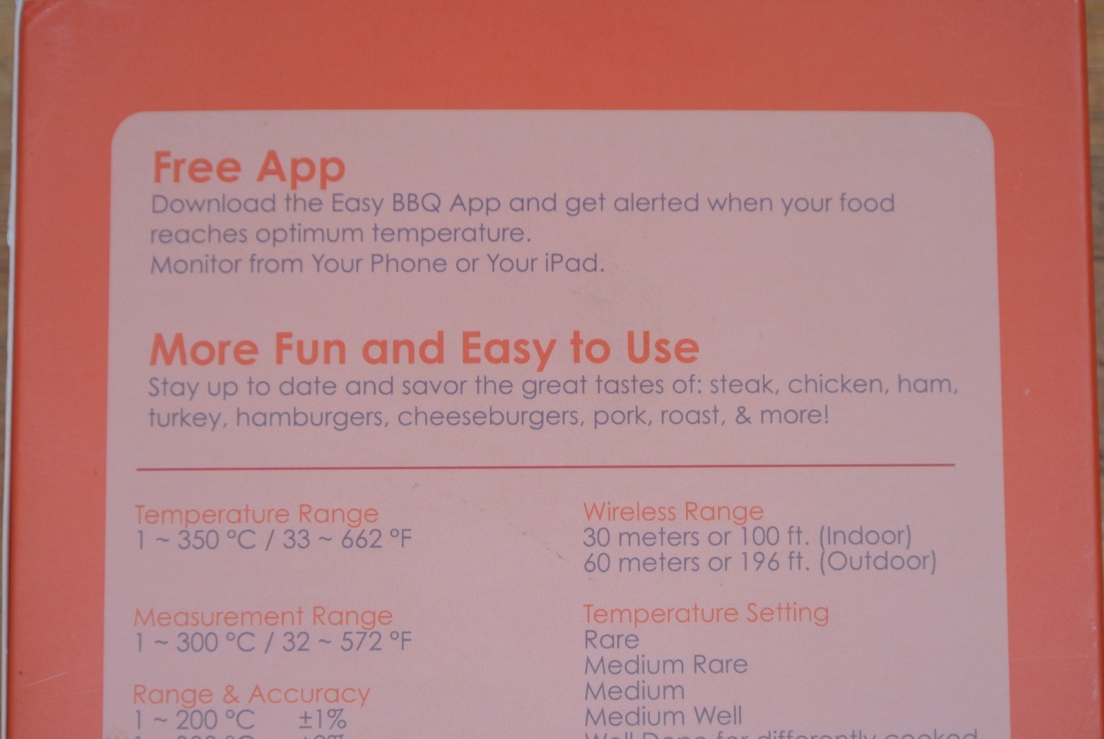 NutriChef Smart Wirerless BBQ Grill Thermometer Digital Display