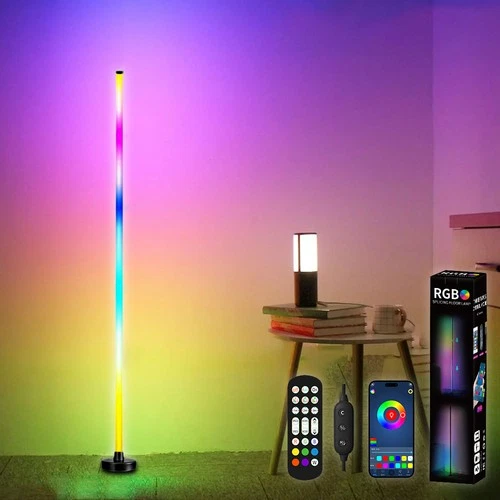 Modern Smart LED Floor Lamp RGB Remote & APP Control Music Sync Corner Lighting