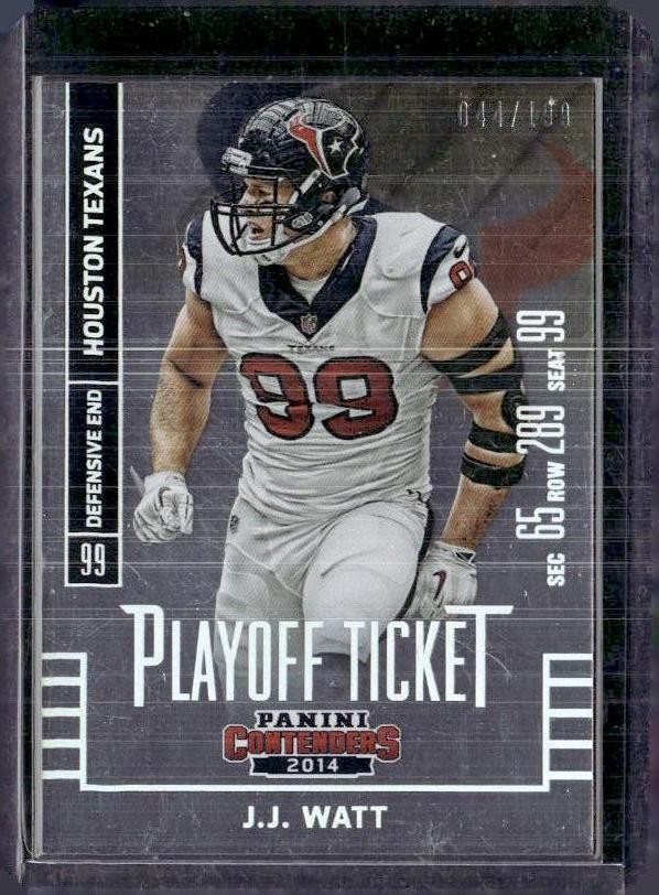 2014 Panini Contenders #94 J.J. Watt Playoff Ticket #/199