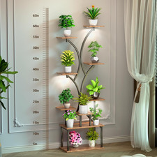 65 Inch Plant Stand Indoor with Grow Lights, 9 Tiered Metal Plant Stands Indoor,
