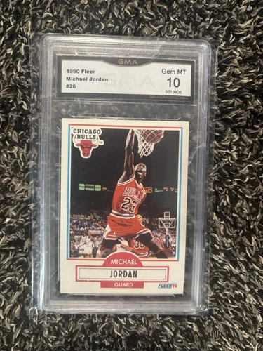 Fleer 1990-91 Michael Jordan Chicago Bulls #26 GMA Gem MT 10 Graded Card