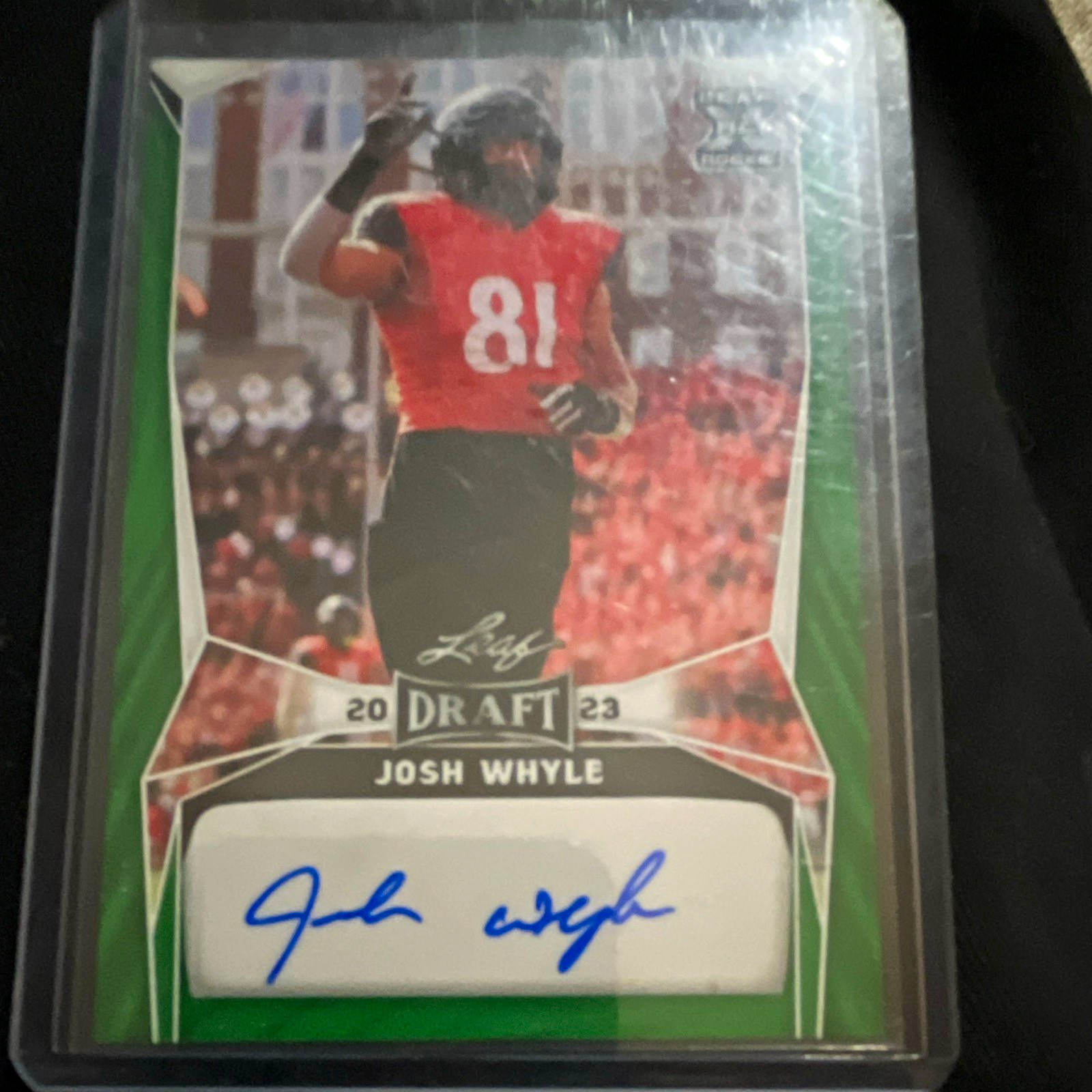 Leaf 2023 Leaf Draft Josh Whyle BA-JW2 Autographed Insert NCAA Football