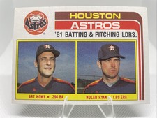 1982 Topps - Team Checklist Nolan Ryan, Art Howe #66