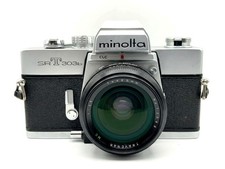 Minolta SRT 303b Silver Good Analog SLR 35mm Travenar 135mm F/2.8 Kit