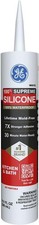 GE Supreme Silicone Caulk 10.1 oz Kitchen and Bath Sealant White