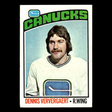 Dennis Ververgaert #175 1976 Topps Vancouver Canucks Hockey Card NHL EX