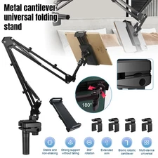 Phone Tablet Holder Stand Bed Desk Mount for IPhone IPad Adjustable 360 Rotation