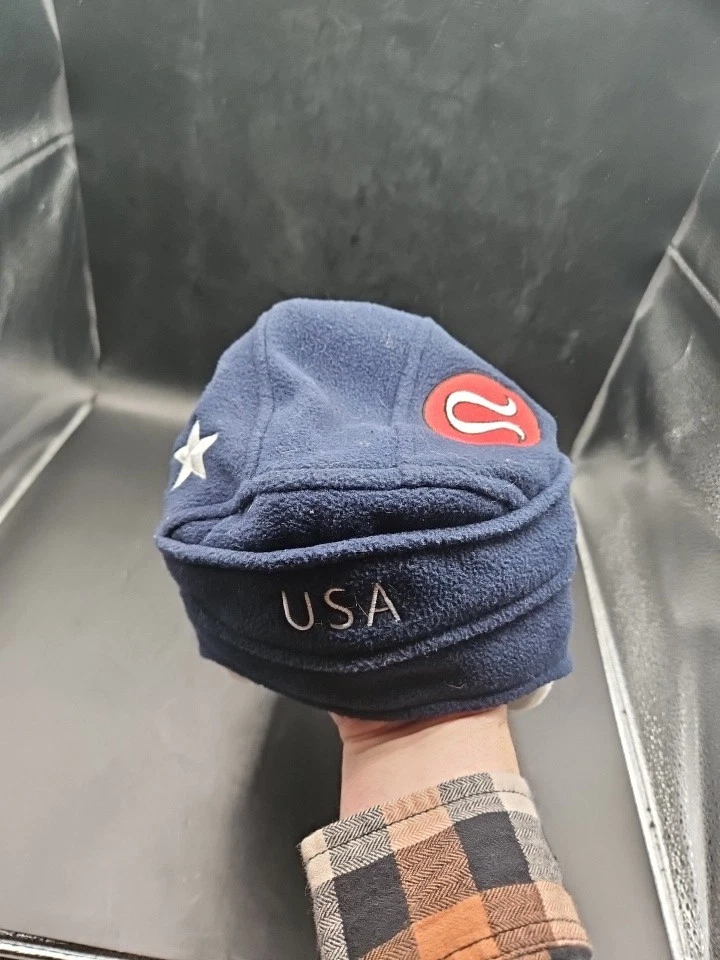 Lululemon Fleece USA Hockey Helmet Hat, Navy