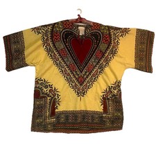 VTG Dashiki by Hatari 100 Cotton African Print Pullover Shirt XL