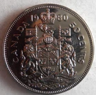 1980 CANADA 50 CENTS - AU/UNC - PROOF LIKE - Excellent Coin - Lot #A4