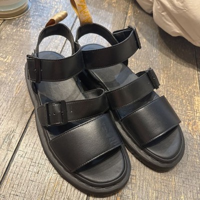 Dr. Martens Gryphon Brando Black Leather Strap Sandals