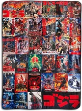 Surreal Entertainment Godzilla Movie Poster Oversized Plush Throw Blanket | Cozy