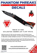 PPD72005 1:72 Phantom Phreaks Decals - F-4E Phantom II Turkish Air Force Devil