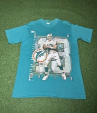 Dan Marino Miami Dolphins Vintage T Shirt 90s Salem Medium NFL Football Shirt